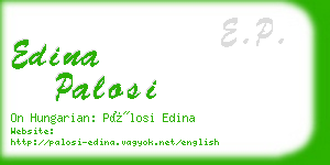 edina palosi business card